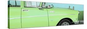 Cuba Fuerte Collection Panoramic - Close-up of Retro Lime Green Car-Philippe Hugonnard-Stretched Canvas