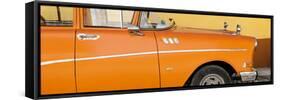 Cuba Fuerte Collection Panoramic - Close-up of Retro Orange Car-Philippe Hugonnard-Framed Stretched Canvas