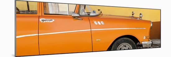 Cuba Fuerte Collection Panoramic - Close-up of Retro Orange Car-Philippe Hugonnard-Mounted Photographic Print