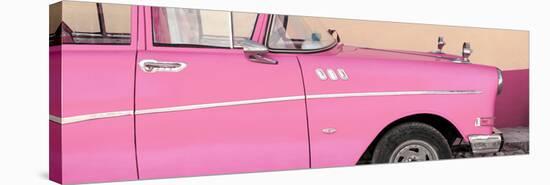 Cuba Fuerte Collection Panoramic - Close-up of Retro Pink Car-Philippe Hugonnard-Stretched Canvas