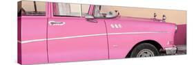 Cuba Fuerte Collection Panoramic - Close-up of Retro Pink Car-Philippe Hugonnard-Stretched Canvas