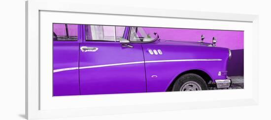 Cuba Fuerte Collection Panoramic - Close-up of Retro Purple Car-Philippe Hugonnard-Framed Photographic Print