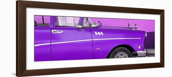 Cuba Fuerte Collection Panoramic - Close-up of Retro Purple Car-Philippe Hugonnard-Framed Photographic Print