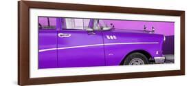 Cuba Fuerte Collection Panoramic - Close-up of Retro Purple Car-Philippe Hugonnard-Framed Photographic Print