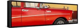 Cuba Fuerte Collection Panoramic - Close-up of Retro Red Car-Philippe Hugonnard-Framed Stretched Canvas