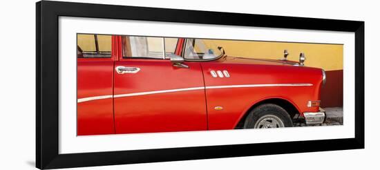 Cuba Fuerte Collection Panoramic - Close-up of Retro Red Car-Philippe Hugonnard-Framed Photographic Print