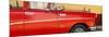 Cuba Fuerte Collection Panoramic - Close-up of Retro Red Car-Philippe Hugonnard-Mounted Photographic Print