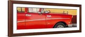 Cuba Fuerte Collection Panoramic - Close-up of Retro Red Car-Philippe Hugonnard-Framed Photographic Print