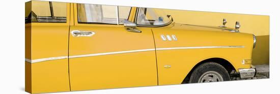 Cuba Fuerte Collection Panoramic - Close-up of Retro Yellow Car-Philippe Hugonnard-Stretched Canvas