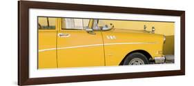 Cuba Fuerte Collection Panoramic - Close-up of Retro Yellow Car-Philippe Hugonnard-Framed Photographic Print