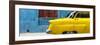 Cuba Fuerte Collection Panoramic - Close-up of Yellow Taxi of Havana II-Philippe Hugonnard-Framed Photographic Print