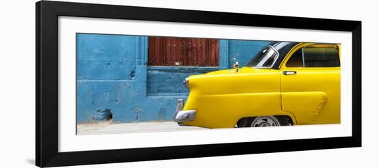 Cuba Fuerte Collection Panoramic - Close-up of Yellow Taxi of Havana II-Philippe Hugonnard-Framed Photographic Print