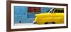 Cuba Fuerte Collection Panoramic - Close-up of Yellow Taxi of Havana II-Philippe Hugonnard-Framed Photographic Print