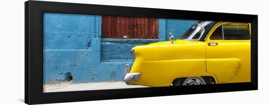 Cuba Fuerte Collection Panoramic - Close-up of Yellow Taxi of Havana II-Philippe Hugonnard-Framed Photographic Print