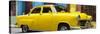 Cuba Fuerte Collection Panoramic - Close-up of Yellow Taxi of Havana III-Philippe Hugonnard-Stretched Canvas