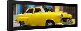 Cuba Fuerte Collection Panoramic - Close-up of Yellow Taxi of Havana III-Philippe Hugonnard-Framed Photographic Print