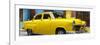 Cuba Fuerte Collection Panoramic - Close-up of Yellow Taxi of Havana III-Philippe Hugonnard-Framed Photographic Print