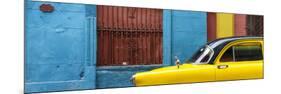 Cuba Fuerte Collection Panoramic - Close-up of Yellow Taxi of Havana-Philippe Hugonnard-Mounted Photographic Print