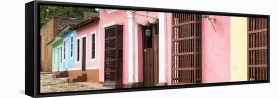 Cuba Fuerte Collection Panoramic - Colorful Facades Trinidad-Philippe Hugonnard-Framed Stretched Canvas