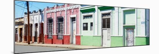 Cuba Fuerte Collection Panoramic - Colorful Facades-Philippe Hugonnard-Mounted Photographic Print