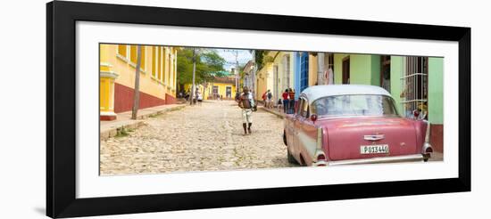 Cuba Fuerte Collection Panoramic - Colorful Street Scene in Trinidad-Philippe Hugonnard-Framed Photographic Print