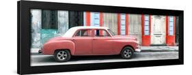 Cuba Fuerte Collection Panoramic - Coral Vintage Car in Havana-Philippe Hugonnard-Framed Photographic Print