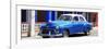 Cuba Fuerte Collection Panoramic - Cuban Blue Car-Philippe Hugonnard-Framed Photographic Print