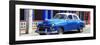 Cuba Fuerte Collection Panoramic - Cuban Blue Car-Philippe Hugonnard-Framed Photographic Print