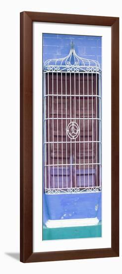 Cuba Fuerte Collection Panoramic - Cuban Blue Window-Philippe Hugonnard-Framed Photographic Print