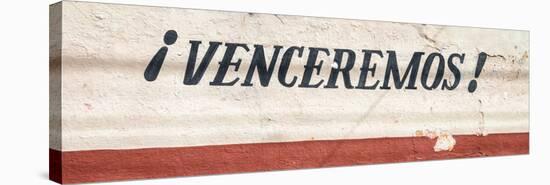 Cuba Fuerte Collection Panoramic - Cuban Facade "Venceremos!"-Philippe Hugonnard-Stretched Canvas