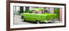 Cuba Fuerte Collection Panoramic - Cuban Green Classic Car in Havana-Philippe Hugonnard-Framed Photographic Print