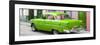 Cuba Fuerte Collection Panoramic - Cuban Green Classic Car in Havana-Philippe Hugonnard-Framed Photographic Print