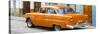 Cuba Fuerte Collection Panoramic - Cuban Orange Classic Car in Havana-Philippe Hugonnard-Stretched Canvas