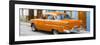 Cuba Fuerte Collection Panoramic - Cuban Orange Classic Car in Havana-Philippe Hugonnard-Framed Photographic Print