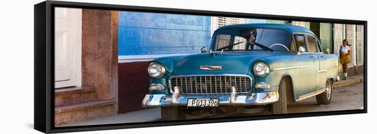 Cuba Fuerte Collection Panoramic - Cuban Street Scene-Philippe Hugonnard-Framed Stretched Canvas