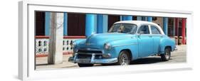 Cuba Fuerte Collection Panoramic - Cuban Turquoise Car-Philippe Hugonnard-Framed Premium Photographic Print