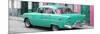 Cuba Fuerte Collection Panoramic - Cuban Turquoise Classic Car in Havana-Philippe Hugonnard-Mounted Premium Photographic Print