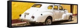 Cuba Fuerte Collection Panoramic - Cuban White Car-Philippe Hugonnard-Framed Stretched Canvas