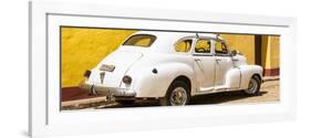 Cuba Fuerte Collection Panoramic - Cuban White Car-Philippe Hugonnard-Framed Photographic Print