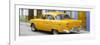 Cuba Fuerte Collection Panoramic - Cuban Yellow Classic Car in Havana-Philippe Hugonnard-Framed Photographic Print