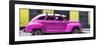 Cuba Fuerte Collection Panoramic - Deep Pink Vintage Car-Philippe Hugonnard-Framed Photographic Print