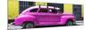 Cuba Fuerte Collection Panoramic - Deep Pink Vintage Car-Philippe Hugonnard-Mounted Photographic Print