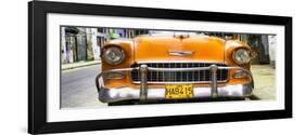 Cuba Fuerte Collection Panoramic - Detail on Orange Classic Chevrolet-Philippe Hugonnard-Framed Photographic Print