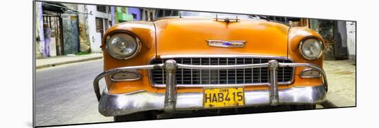 Cuba Fuerte Collection Panoramic - Detail on Orange Classic Chevrolet-Philippe Hugonnard-Mounted Photographic Print