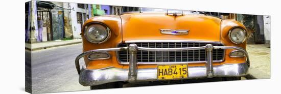 Cuba Fuerte Collection Panoramic - Detail on Orange Classic Chevrolet-Philippe Hugonnard-Stretched Canvas