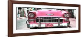 Cuba Fuerte Collection Panoramic - Detail on Pink Classic Chevrolet-Philippe Hugonnard-Framed Photographic Print
