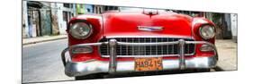 Cuba Fuerte Collection Panoramic - Detail on Red Classic Chevrolet-Philippe Hugonnard-Mounted Photographic Print