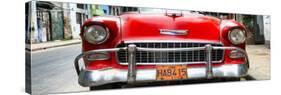 Cuba Fuerte Collection Panoramic - Detail on Red Classic Chevrolet-Philippe Hugonnard-Stretched Canvas