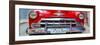 Cuba Fuerte Collection Panoramic - Detail on Red Classic Chevy-Philippe Hugonnard-Framed Premium Photographic Print