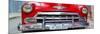 Cuba Fuerte Collection Panoramic - Detail on Red Classic Chevy-Philippe Hugonnard-Mounted Premium Photographic Print